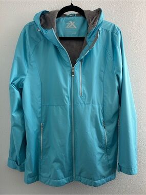 ZeroXposur Women's Turquoise Blue Hooded Softshell Jacket